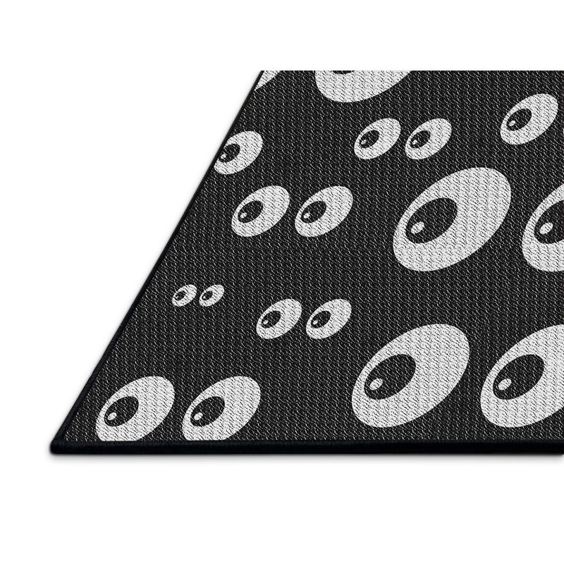 Cusack Non disponible noir/gris Tapis décoratif, Rectangle 5 pi x 7 pi