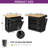 Drop Leaf Rolling Portable Kitchen Island Cart With Double Tilt Out 10 Gallon Garbage Bin Trash Can Storage Cabinet With Power Outlet And Wheels-41375151