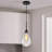 1-light Modern Hammered Tear-drop Glass Pendant Light-398678736