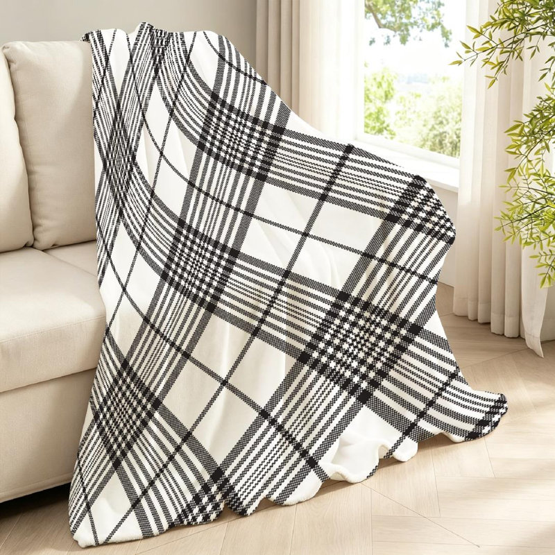 Jeté en molleton noir ultra doux, Throw 40" x 50"