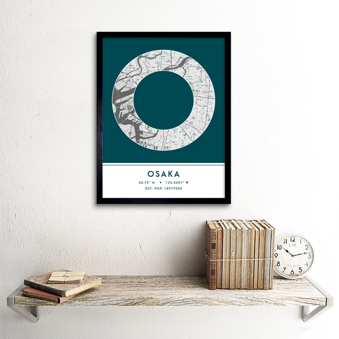 Osaka City Map Osaka Japan City Map - Single Picture Frame Typography
