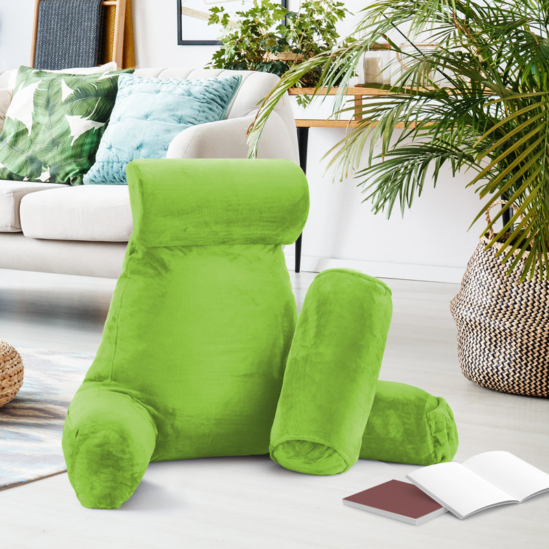 Nestl Reading Back Pillow For Reading & Bed Rest, 22" H x 36" W x 13" D, Garden Green