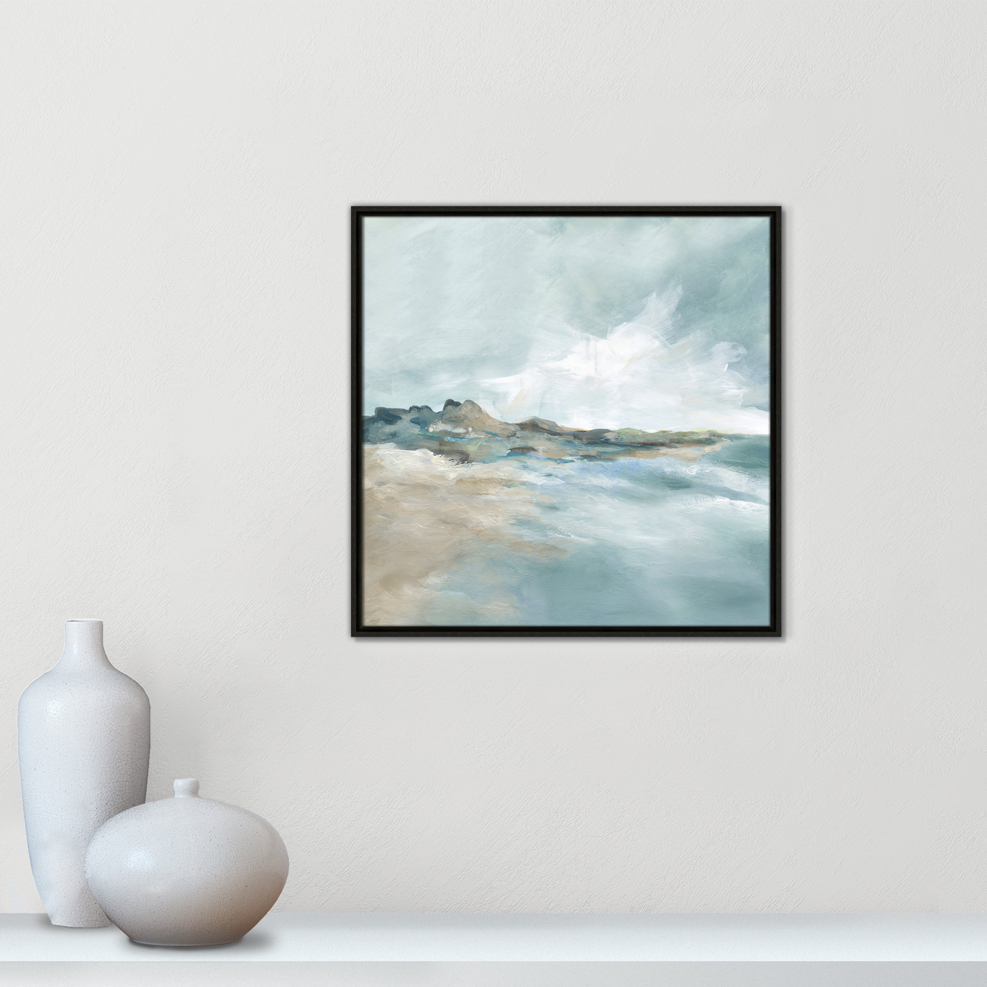 Sandpoint Print by Carol Robinson, 25.5" H x 25.5" W, Espresso