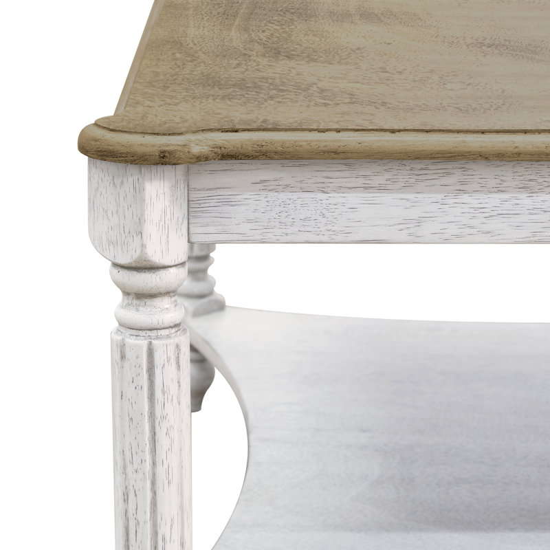 Locke Solid Wood Square Coffee Table, Chêne antique