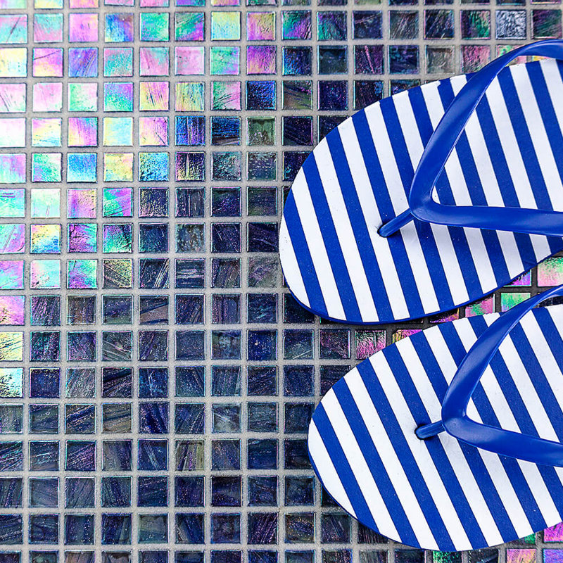 Breeze 0.62" x 0.62" Glass Grid Mosaic Wall & Floor Tile
