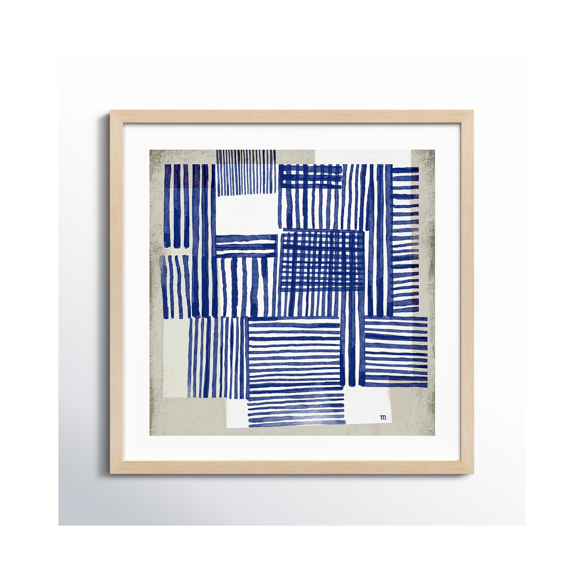 Book Shelf by Marco Marella For Studio M, Maple Framed, 30" H x 30" W x 1.25" D