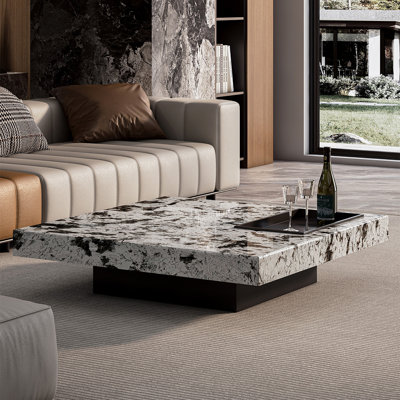 Luxury-Style Square Marble Coffee Table