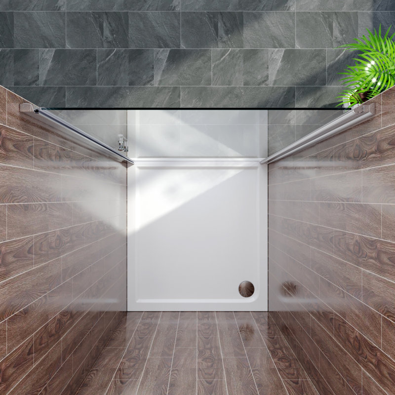 Peele Rectangular Shower Enclosure with Tray, 1850mm H x 1000mm W x 900mm D