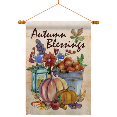 Double Sided 40'' H x 28'' W Polyester Thanksgiving Flag Set