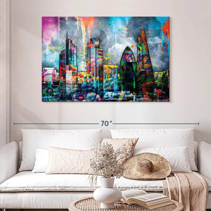 London CBD Paint Splash, H 32 po x l 48 po x P 1,25 po