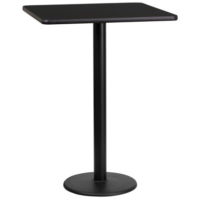 Jack Square Laminate Table Top with Round Table Height Base