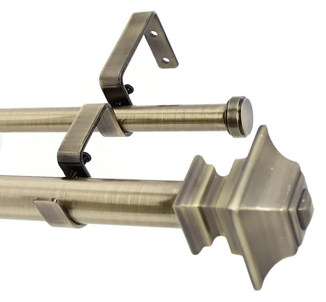 Darcey Adjustable Double Curtain Rod