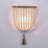Rustic Boho Wall Sconce Set - Wooden Beaded With Rope Knot Design For Bedroom, Hallway, Bathroom