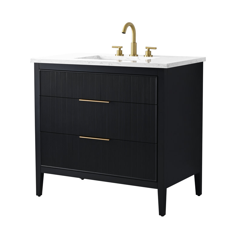 Emma 36" W Single Vanity, Black