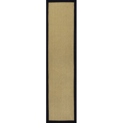 Tapis en jute naturel / noir Locklin Farmhouse Cottage