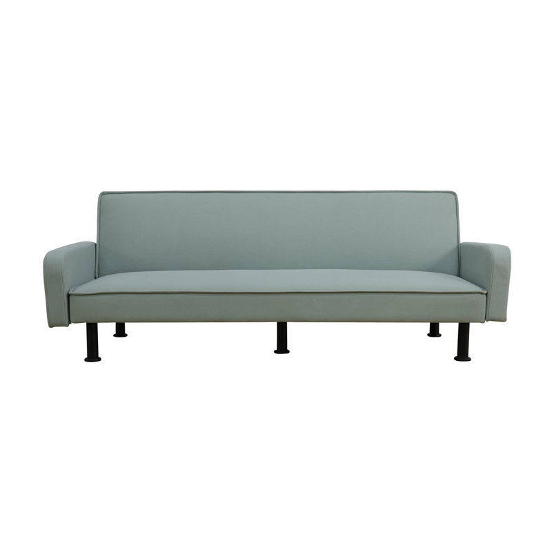 1-Piece Living Room Sofa, Calico Fabric Upholstery, Lake Green