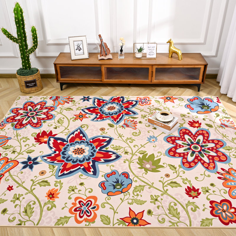 Allexys Floral Area Rug, Rectangle 153 x 215cm