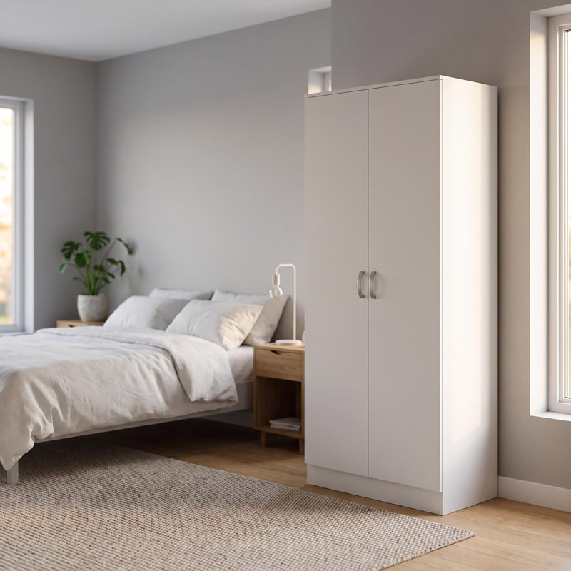 Tunis 2 Door Robe White, White