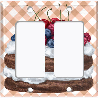 Patterned 2 - Gang Rocker Standard Wall Plate
