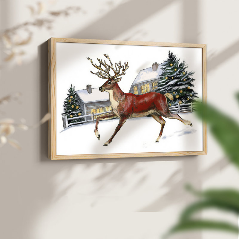 Art de Noël - DCCLXV - Reproduction encadrée - Restickable, H 22 po x l 28 po, Naturel