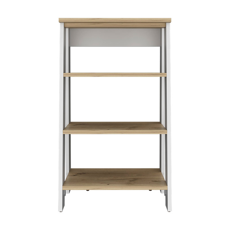 Linen Cabinet Jenne, Four Open Shelves, Light Oak