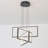 Kanise 3-Light Modern Chandelier Rectangular Black Cage Kitchen Island Pendant with Remote-205194047