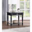 Table de bout en bois noire avec tiroir et tablette pour salon classique