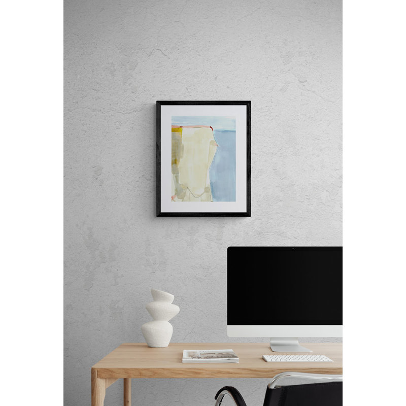 Dover Cliffs Ii Print, Black Framed Paper, White, 39" H x 30" W