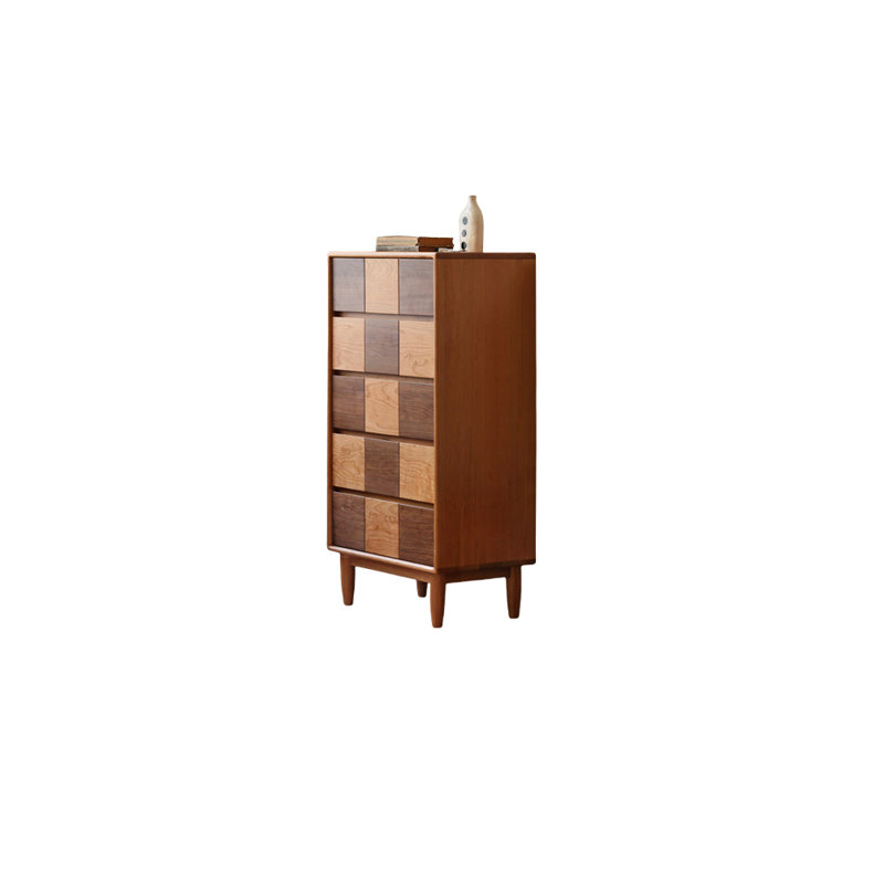 Retro Style All Solid Wood Entrance Cabinet Solid Wood Accent Chest