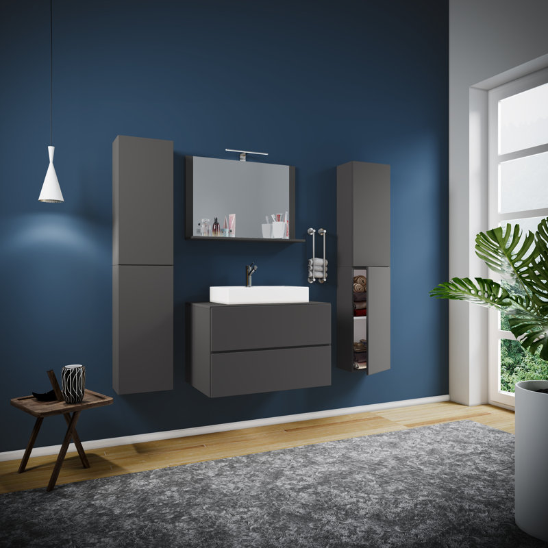 Analisha Bathroom Furniture Suite, Black