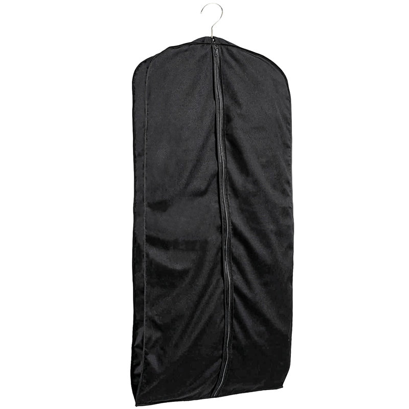 Sac à vêtements en popeline respirante, H 60 po x l 22 po x P 4 po, Noir
