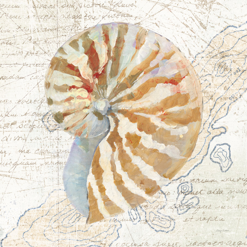 La Mer III Sand Map by Avery Tillmon - Wrapped Canvas Art Prints, 51cm H x 51cm W x 3.8cm D