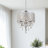 Zyyon 3-light Chrome Round Beaded Drum Chandelier With Hanging Crystals