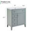 Meuble-lavabo de salle de bain avec lavabo, armoire de rangement de salle de bain avec tiroir de rangement, tablette réglable