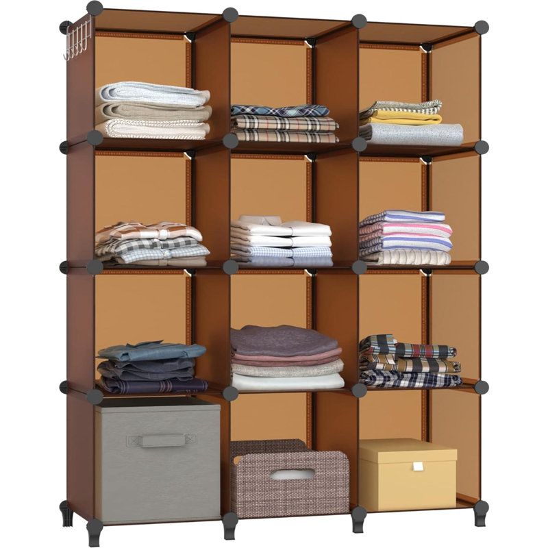 Picco 11.8'' Wall Mounted Clothes Rack, Brown