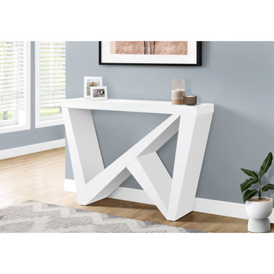 Console moderne moderne étroite blanche - idéale pour les couloirs et la chambre à coucher