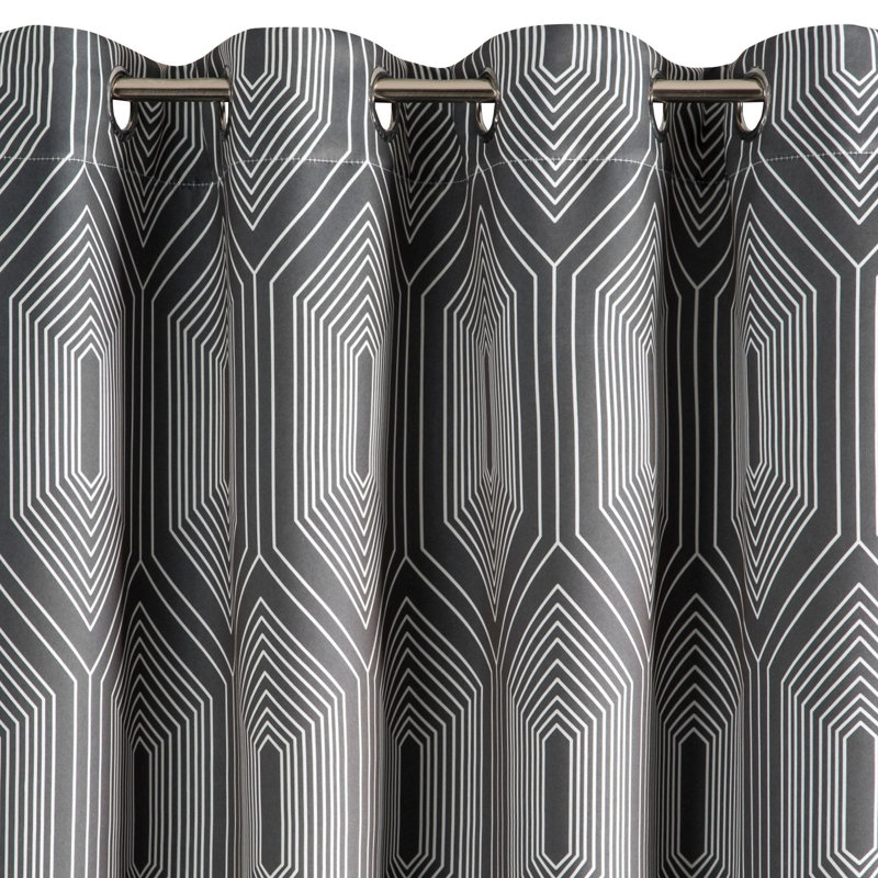 With A Tiara Eyelet Blackout Curtain, Tiara Graphite