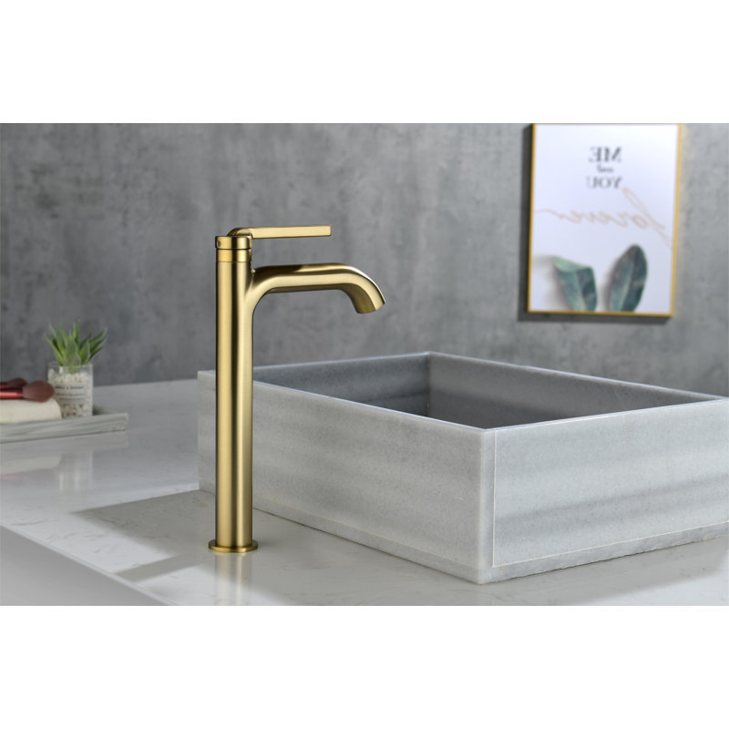 Single-Hole Single-handle Bathroom Faucet, Brushed Gold