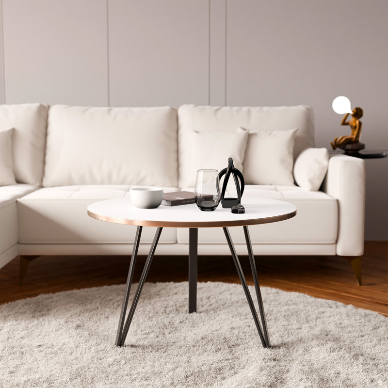 Coffee Table, white / black, white, black