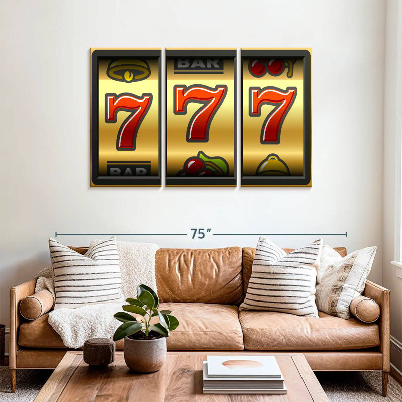 Senne Lucky Winning Slot Machine, 36" H x 57" W