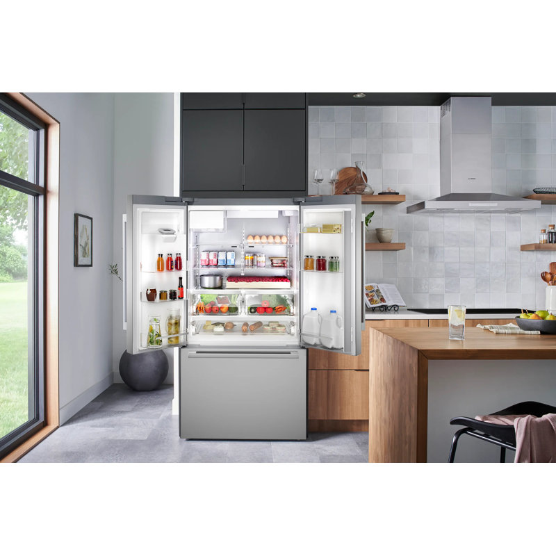 Free-Standing Fridge-Freezer, Stainless Steel