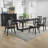Rectangular MDF Dining Table Mid Century Modern