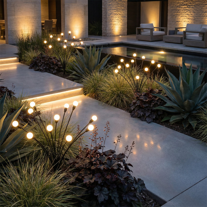 Éclairage solaire de jardin oscillant, Paquet de 2 (12 DEL)
