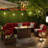 Romanas 8 Piece Patio Conversation Sets With Fire Pit Table-1446252470