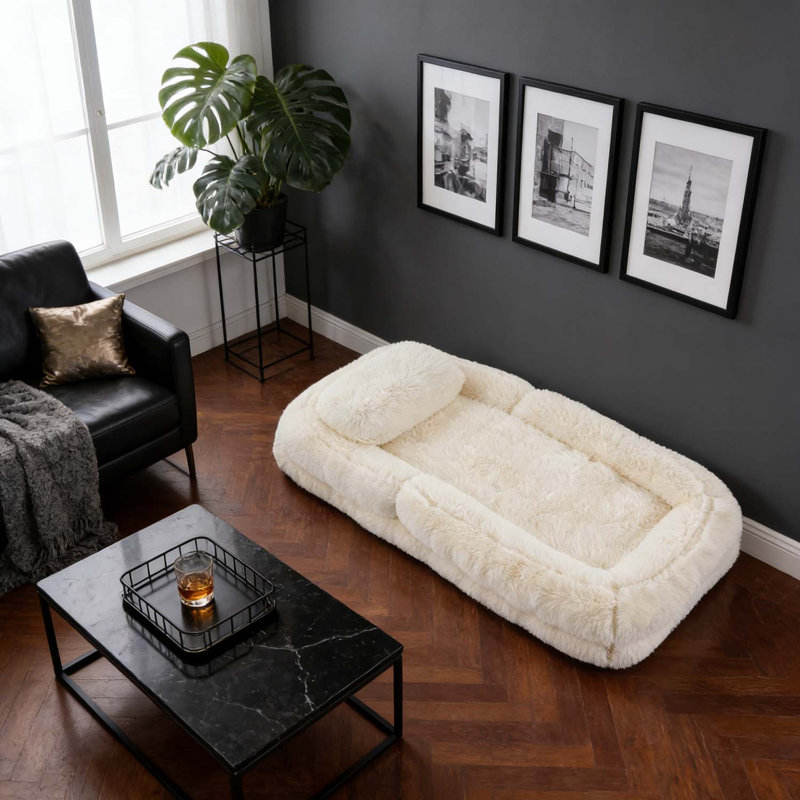Adjustable Convertible Human Dog Bed,Lazy Sofa, Beige