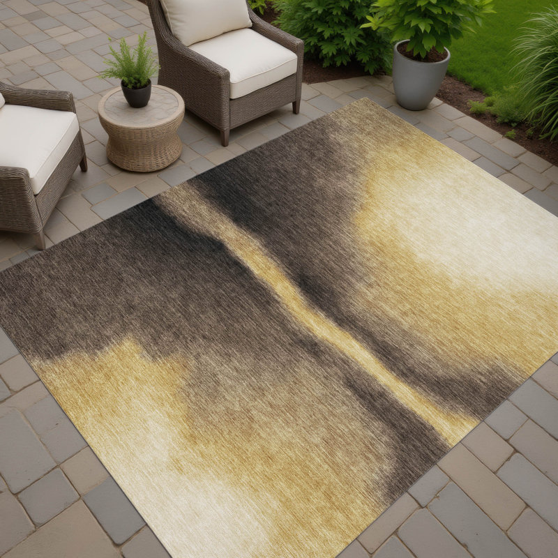 Machine Washable Indoor/Outdoor Chantille ACN2419 Abstract Rug, Rectangle 10' x 14'