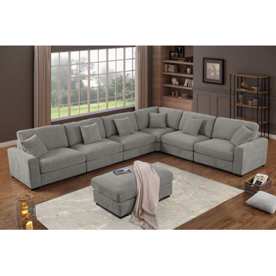 Canapé modulaire en coin 9 pièces Chenille