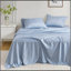 Ensemble d'édredon floral avec draps bleu-134085802