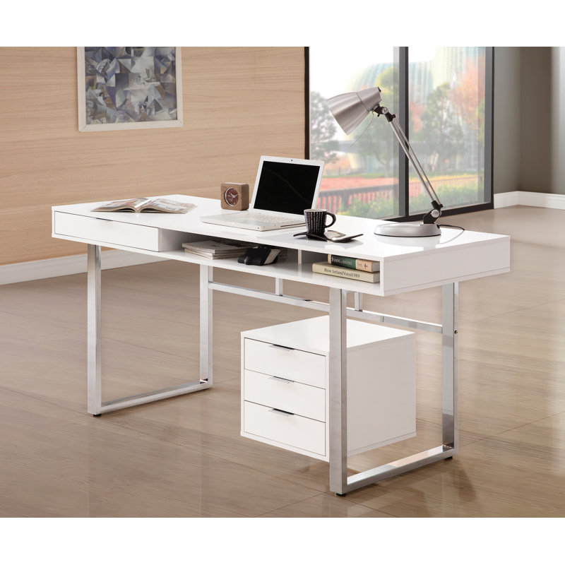 Bureau Bartholmey, Blanc / argent