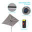 Parasol de marché rectangulaire lumineux 120 po x 84 po Mirela-829123279